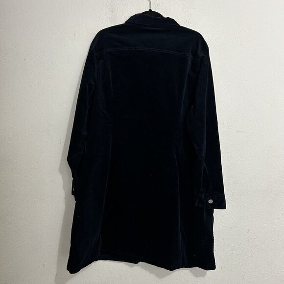 Cato Women's Navy Blue Corduroy Dress Long Sleeve Button Front Plus Size 22/24W - Picture 4 of 6